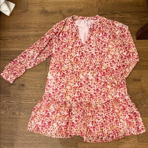 J. Crew Kids Dress in Pink and Red Floral